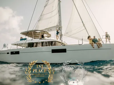Ebb & Flow, Lagoon 560 sailing catamaran charter in the BVI
